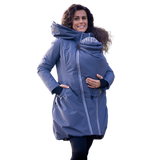 Angel Wings Babywearing Winter Coat Pewter Grey