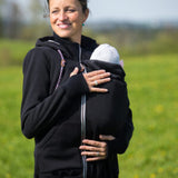 Angel Wings Babywearing Hoodie Black