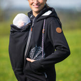 Angel Wings Babywearing Hoodie Black