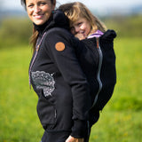 Angel Wings Babywearing Hoodie Black