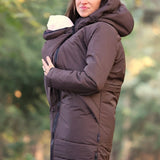 Angel Wings Babywearing Long Coat Brown