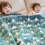 Misty Mountains™ Moonlit Brushed Cotton Children's Blanket by Oscha