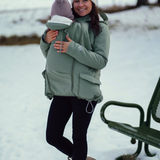 Mamalila Cosy Allrounder Agave Softshell Maternity and Babywearing Jacket